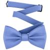 Adam Young Boy's Sky Blue Bow Tie Pre-Tied Style Formal Satin Classic Bowtie for Tuxedo Faux Silk (Medium, Light Blue) view 1