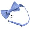 Adam Young Boy's Sky Blue Bow Tie Pre-Tied Style Formal Satin Classic Bowtie for Tuxedo Faux Silk (Medium, Light Blue) view 3