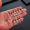 14G Dangle Belly Zodiac Signs Button Ring Silver Plated Clear CZ Zircon Stainless Steel Cute Belly Piercing Jewelry Aquarius view 2