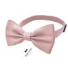 Adam Young Men's Rose Pastel Bow Tie with Handkerchief & Cufflinks Pre-Tied Style Formal Satin Classic Bowtie for Tuxedo Faux Silk (Large, Blush Pink) view 2