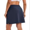 Jhsnjnr Women Summer Skirts Casual Tennis Skirts Knee Length Athletic Golf Skorts Skirts Navy Blue view 4