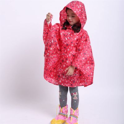 XJHKG Trench Coat Style Raincoat Children Cloak Type Rain Poncho for Kids Waterproof Rain Coat for Boy Girl Rainwear (Color : A-04, Size : Medium)