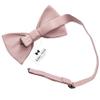 Adam Young Men's Rose Pastel Bow Tie Pre-Tied Style Formal Satin Classic Bowtie for Tuxedo Faux Silk (Large, Blush Pink) view 3