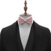Adam Young Men's Rose Pastel Bow Tie Pre-Tied Style Formal Satin Classic Bowtie for Tuxedo Faux Silk (Large, Blush Pink) view 4