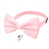 Adam Young Men's Blush Rose Pastel Bow Tie with Handkerchief & Cufflinks Pre-Tied Style Formal Satin Classic Bowtie for Tuxedo Faux Silk (Large, Pink) view 2