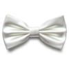 Adam Young Boy's White Bow Tie Pre-Tied Style Formal Satin Classic Bowtie for Tuxedo Faux Silk (Medium, White) view 1