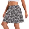 Jhsnjnr Womens Tennis Skirts High Waisted Golf Skorts Skirts Knee Length Active Athletic Skort Black Floral view 3