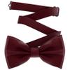 Adam Young Men's Burgundy Bow Tie Pre-Tied Style Formal Satin Classic Bowtie for Tuxedo Faux Silk (Large, Merlot Red) view 1