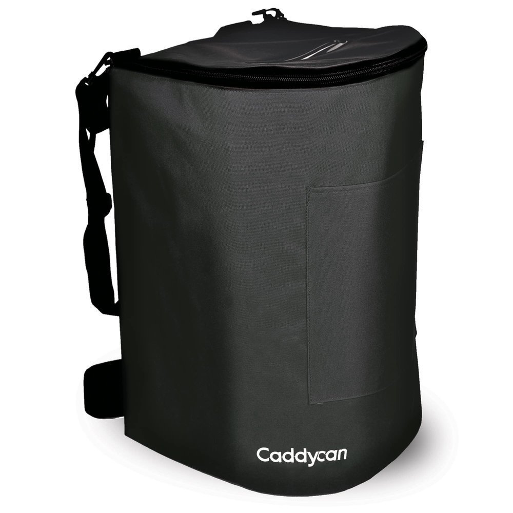 Caddycan - Portable Trash Can for Boating | Tough and Durable Storage Bag for Use with Kayaking, Camping, Hiking, Beach, Fishing | Collapsible, Multi-Purpose (Black, XL)