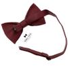 Adam Young Men's Wine Red Bow Tie with Handkerchief Set Pre-Tied Style Formal Satin Classic Bowtie for Tuxedo Faux Silk (Large, Maroon Red) view 3