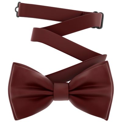 Adam Young Men's Maroon Red Bow Tie Pre-Tied Style Formal Satin Classic Bowtie for Tuxedo Faux Silk (Large, Burgundy)