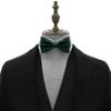 Adam Young Men's Hunter Green Bow Tie Pre-Tied Style Formal Satin Classic Bowtie for Tuxedo Faux Silk (Large, Dark Green) view 4