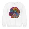 Tee Hunt Dean Russo Cute Gorilla Sweatshirt Colorful Silverback Ape Art Crewneck White Small