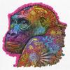 Tee Hunt Dean Russo Cute Gorilla Sweatshirt Colorful Silverback Ape Art Crewneck White Small view 2