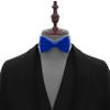 Adam Young Men's Electric Blue Blue Bow Tie Pre-Tied Style Formal Satin Classic Bowtie for Tuxedo Faux Silk (Large, Royal Blue) view 4