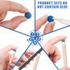 Gejoy 20 Pcs Billiard Pool Cue Tips Replacement Kit Pool Stick Tips with Storage Box for Snooker(12/13 mm,Blue) view 3