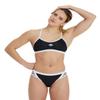 ARENA Performance Women's Icons Bikini Solid Two-Piece Swimsuit Cross Back MaxLife Training Suit Stylish Practice Bathing Suit Beach Swimwear, Black/White Logo, US Size 22 view 1