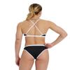ARENA Performance Women's Icons Bikini Solid Two-Piece Swimsuit Cross Back MaxLife Training Suit Stylish Practice Bathing Suit Beach Swimwear, Black/White Logo, US Size 22 view 2