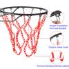 Yyiwhmy Basketball Net Replacement Heavy Duty,Resin Material, Anti-Rust Indoor Outdoor Standard 12-Ring Basketball HoopRed view 3