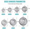 Disc Sinkers Fishing Weights Coin Sinkers Saltwater Surf Fishing Weights Bottom Fishing Drifting Trolling Catfishing Fishing Sinkers Weights Saltwater Tackle 1oz 2oz 3oz 4oz 5oz 6oz 8oz view 4