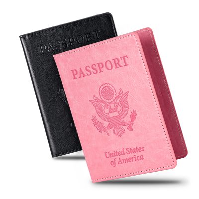 Honmein 2 Pcs Passport holdersUltra Slim passport walletPU Leather Passport Cover for Women and Men