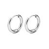 316L Surgical Stainless Steel Small Hoop Earrings for Men Women 8mm 10mm 12mm 14mm 16mm Hypoallergenic Earrings Cuff Huggie Hoop Earrings for Cartilage Piercings Earring Sets-5 pairs silver view 3