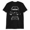 1957 Thunderbird Antique Classic Car Outline Art T-Bird Collector Cars T-Shirt Black view 1
