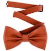 Adam Young Men's Tiger Carrot Bow Tie Pre-Tied Style Formal Satin Classic Bowtie for Tuxedo Faux Silk (Large, Burnt Orange) view 1