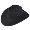 Classic Western Cowboy Hat Men's Women's Faux Felt Wide Brim Outback Hat Fedora Summer Sun Hat Travel Accessories Black view 1