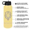 LaserGram Personalized Water Bottle, Bible Verse John 3-16, Stainless Steel Double Wall Vacuum Insulated with Flip Top Straw, Custom Engraved Gift (40oz / 1180ml Yellow) view 3