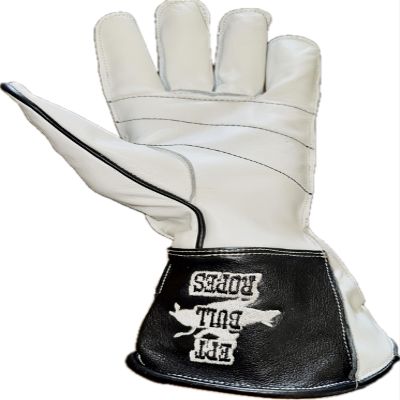 EPT Bull Ropes Bull Riding Glove Adult Right Hand White Leather Brand Sz: 8.0