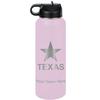 LaserGram Personalized Water Bottle, Flag of Texas, Stainless Steel Double Wall Vacuum Insulated with Flip Top Straw, Custom Engraved Gift (40oz / 1180ml Lavender) view 1