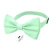 Adam Young Men's Mint Bow Tie with Handkerchief Set Pre-Tied Style Formal Satin Classic Bowtie for Tuxedo Faux Silk (Large, Mint) view 2