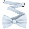 Adam Young Boy's Light Blue Bow Tie Pre-Tied Style Formal Satin Classic Bowtie for Tuxedo Faux Silk (Medium, Pastel Blue) view 1
