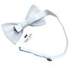 Adam Young Boy's Light Blue Bow Tie Pre-Tied Style Formal Satin Classic Bowtie for Tuxedo Faux Silk (Medium, Pastel Blue) view 3