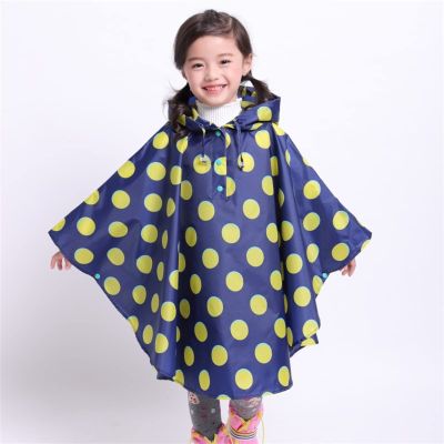XJHKG Trench Coat Style Raincoat Children Cloak Type Rain Poncho for Kids Waterproof Rain Coat for Boy Girl Rainwear (Color : A-08, Size : Medium)