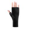 RUIXIA Mens Women Ice Silk Fingerless Driving Gloves Summer Sun Protection Half Finger Non-slip Sunblock Mitt for Cycling, Black Fingerless Gloves, One Size view 2