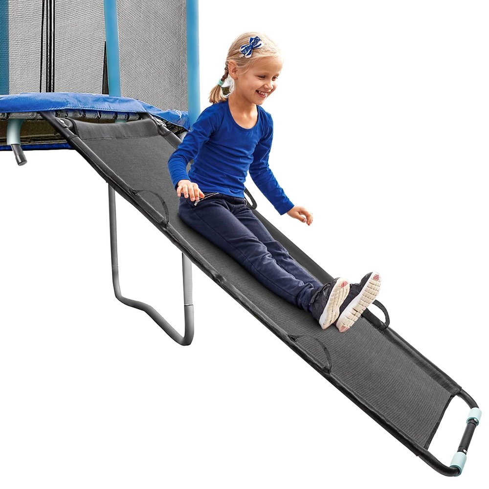 TANOSHII Trampoline Slide Ladder with Handles, Universal Trampoline Ladder, Strong Tear Resistant Fabric, Universally Fit, Trampoline Accessories for Kids Toddlers Climb Up & Slide Down, 20"x60"