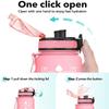 ATERO Unbreakable Silicone Water Bottle with Motivational Time Marker, Leakproof Durable BPA-Free Non-Toxic for Office, Home and Kitchen Outdoor Fitness and Gym(850ML, Multicolour, set of 1) view 2