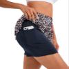 Jhsnjnr Women's 20" Knee Length Skorts Golf Skort Casual Athletic Tennis Skirt with Pockets Black Floral view 2