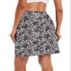 Jhsnjnr Women's 20" Knee Length Skorts Golf Skort Casual Athletic Tennis Skirt with Pockets Black Floral view 4