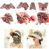 3in1 Sun Visor Hats for Women Wide Brim Sun Hats Rollable Ponytail Hat Beach Visors with Neck Flap Floppy Hat Hiking Hat Khaki view 4