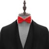 Adam Young Men's Scarlet Bow Tie Pre-Tied Style Formal Satin Classic Bowtie for Tuxedo Faux Silk (Large, Red) view 4