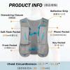 Azarxis Hydration Running Vest Backpack Pack 5L for Women and Men Jogging Trail Race Marathon Cycling Hiking (Gray with 1.5L Water Bladder) view 2