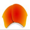 Littlebird4 Premium 1.5mm Polarized Replacement Lenses for Oakley Flak Jacket XLJ OO9009 Sunglasses - Fire Red view 1