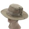 Breathable Wide Brim Bucket Hats Mens Summer Wide Brim Mesh Safari Boonie Hat Foldable Outdoor Cap Hiking Fishing Hat Khaki view 2