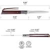 OOULORE Tactical Knife, Small Pocket Folding Knife with Lanyard & Sheath, D2 Steel Blade, Liner Lock and Red Sandalwood Handle for Outdoor, Survival, Camping, Hunting and EDC view 2