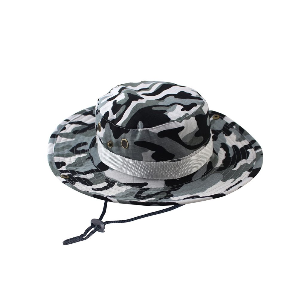 Outdoor Camouflage Bucket Hat Men's Women's Sun Protection Floppy Visor Bucket Hat Safari Fishing Hat Boonie Cap