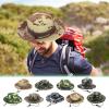 Outdoor Camouflage Bucket Hat Men's Women's Sun Protection Floppy Visor Bucket Hat Safari Fishing Hat Boonie Cap view 4