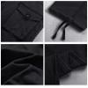 Maiyifu-GJ Men's Casual Outdoor Cargo Pants Relaxed Fit Solid Military Army Pants Multi Pocket Tactical Hiking Trousers (Black,29) view 4